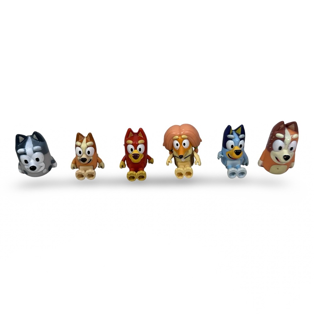 Bluey and Friends‎ 6 Piece Mini Figures Finger Puppets Ludo Studio 2.5 Inch Toys